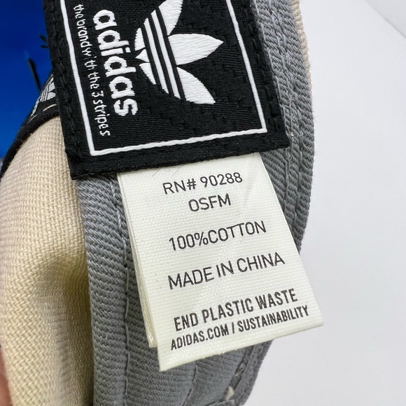 ADIDAS 100% COTTON KHAKI HAT/CAP, WITH BLACK LOGO EMBROIDERED, ADJ STRAP UNISEX - Picture 12 of 15